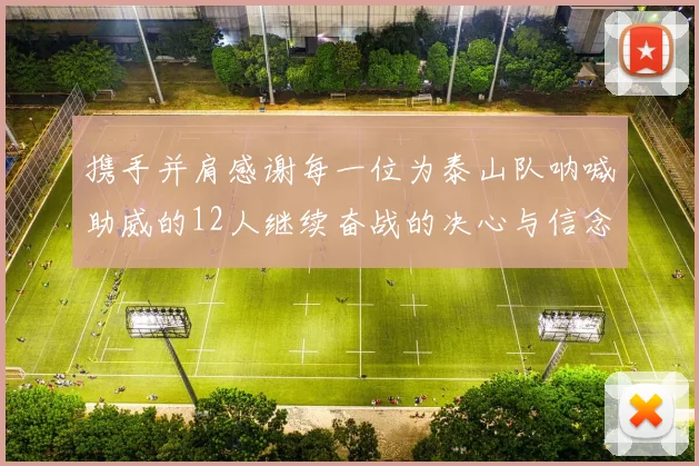 携手并肩感谢每一位为泰山队呐喊助威的12人继续奋战的决心与信念